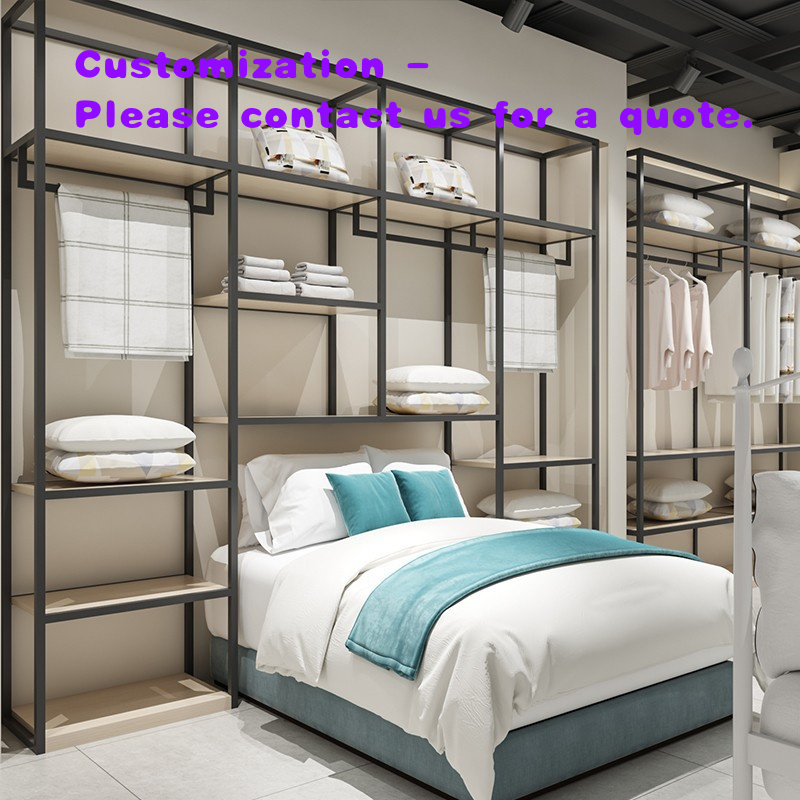 Home Textiles Exhibition - カスタムショップデザイン組み合わせホームテキスタイル陳列棚 ホームテキスタイルストア＆展示ホール ライトラグジュアリースタイル衣料品S