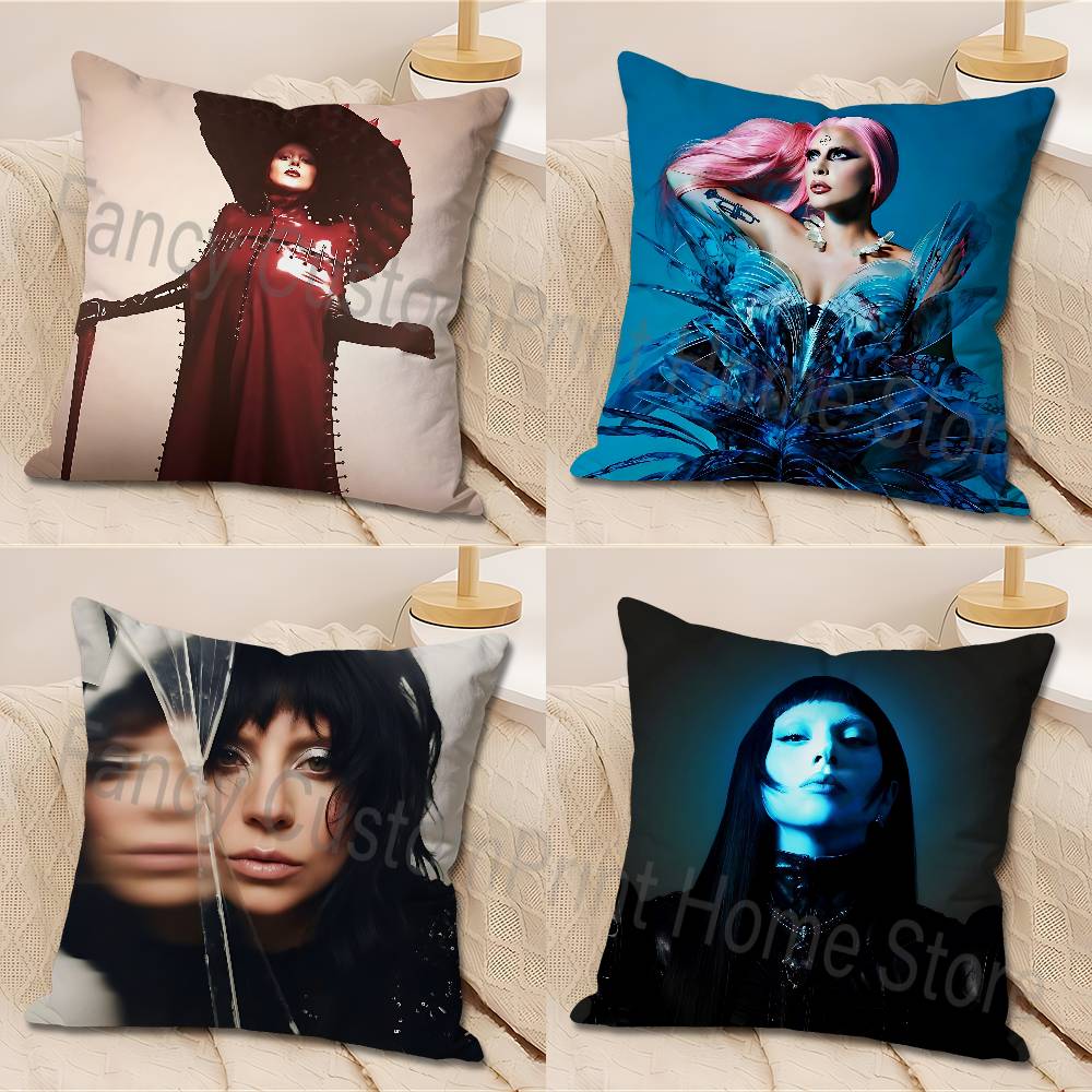 Home Textiles Là Gì - L-Lady G-Gaga ホットアルバムさまざまなサイズの正方形枕カバー車用ホームベッドルーム装飾カスタムバレンタインギフト