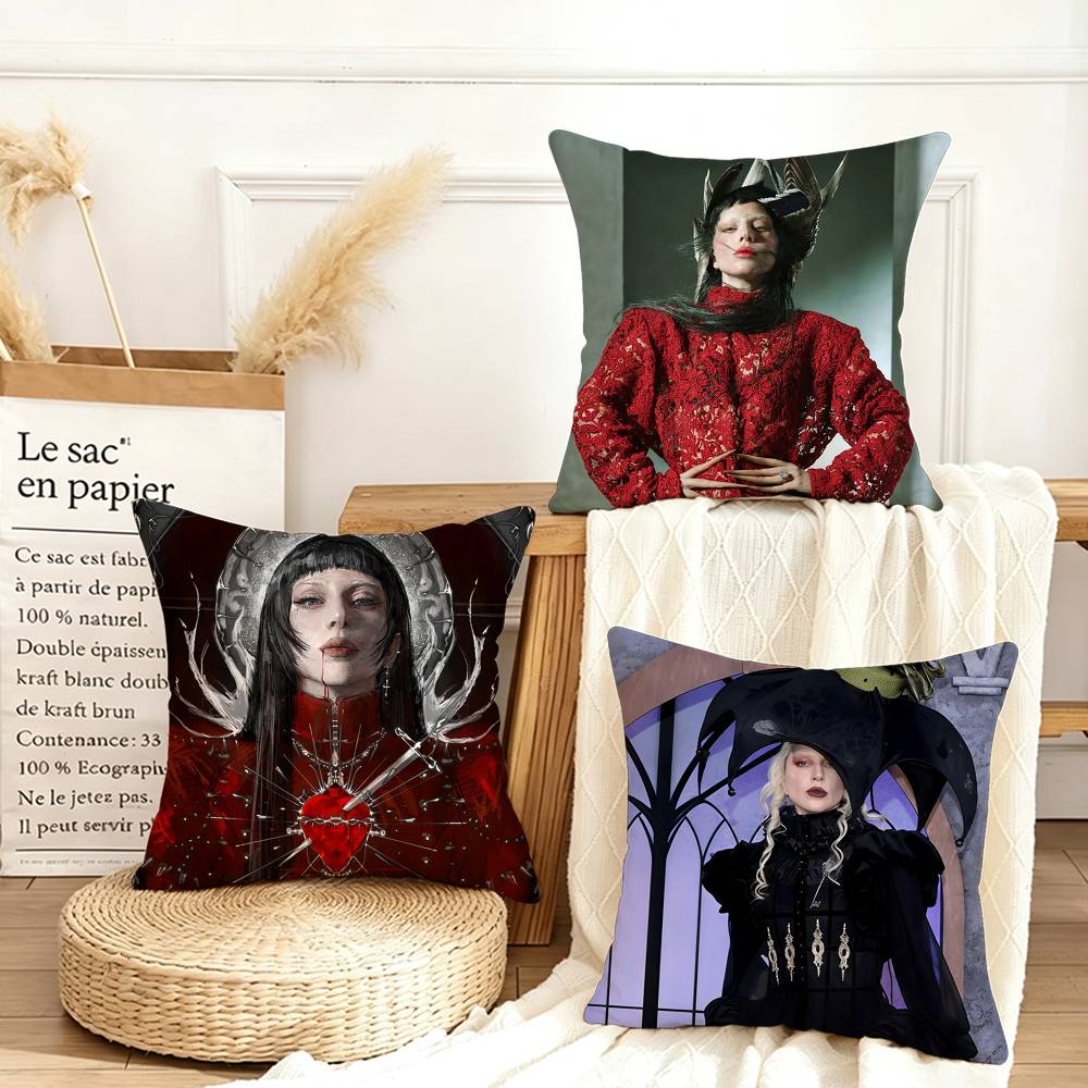 Home Textiles Là Gì - L-Lady Singer G-GagaS さまざまなサイズの正方形枕カバー 車用 ホームベッドルーム装飾用