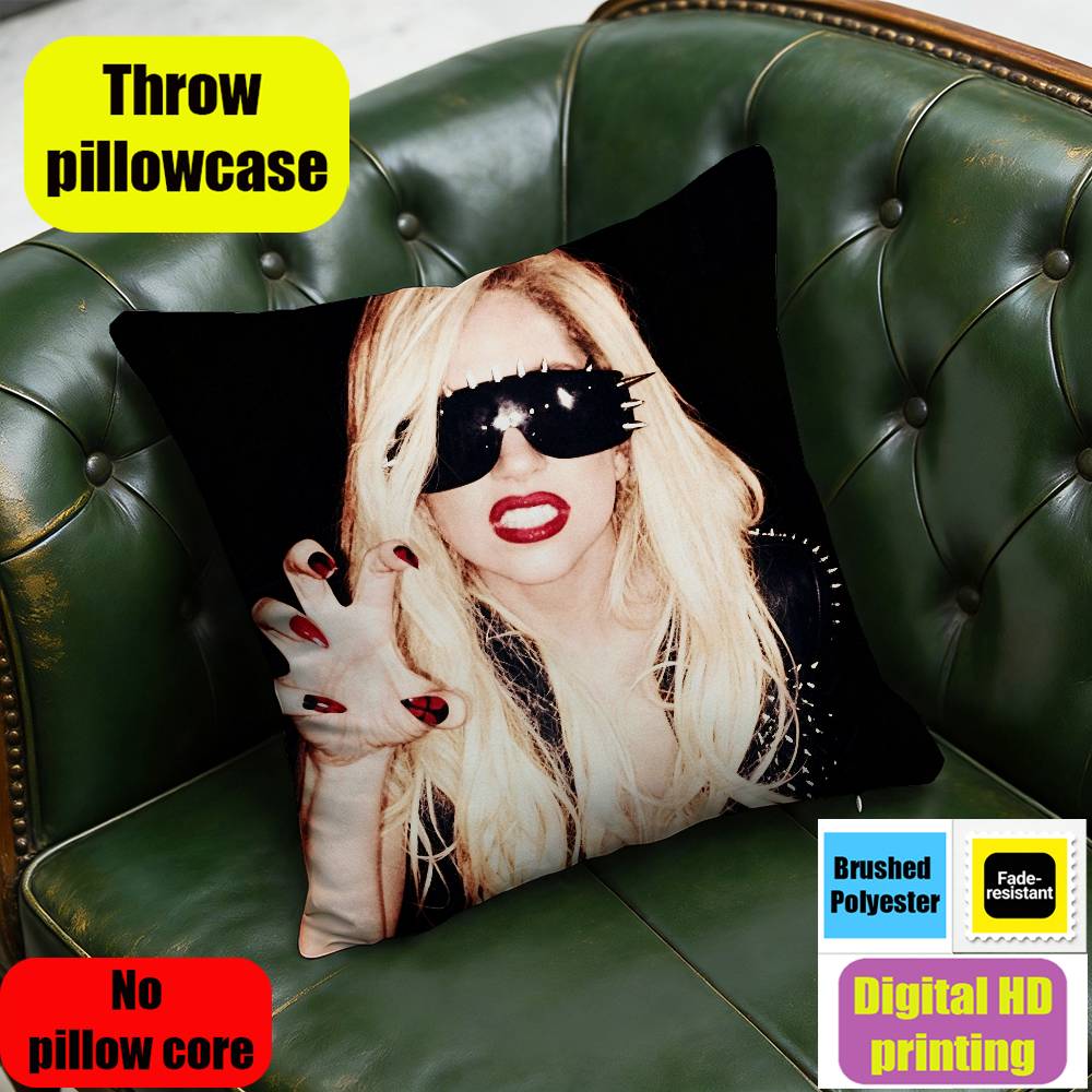 Home Textiles Là Gì - 30 センチメートル 40 センチメートル車カスタム正方形枕カバーパッドクッションカバー L-Lady G-Gaga
