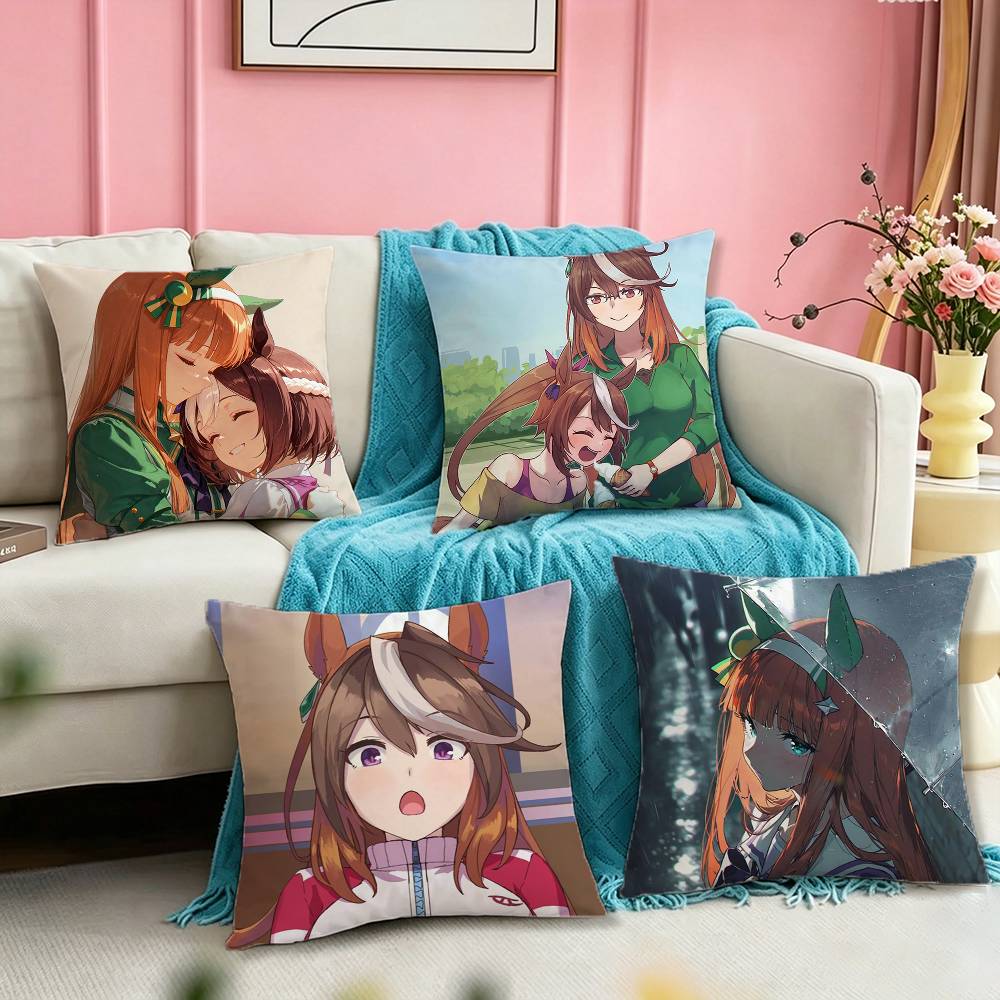 Home Textiles Week - スペシャルウィーク サイレンススズカ トウカイテイオ ウォッカスクエア 両面プリント枕カバー 寝室ベッドサイド枕