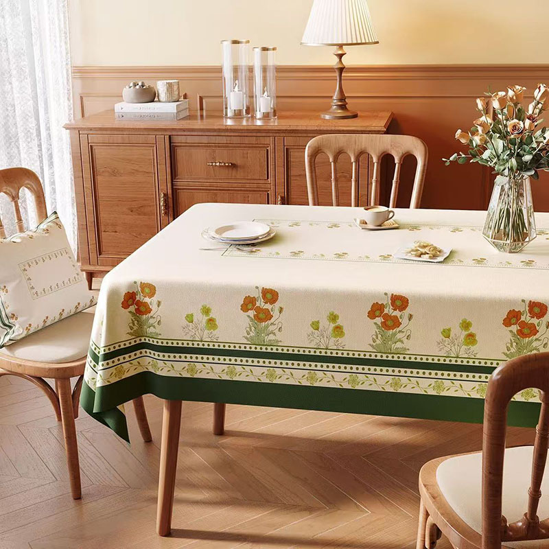 Home Textiles News - アメリカンパストラルPVC防水テーブルクロス高品質耐油性洗濯不要ダイニングテーブルデコレーションソフトプリントテーブルカバー（家庭用）