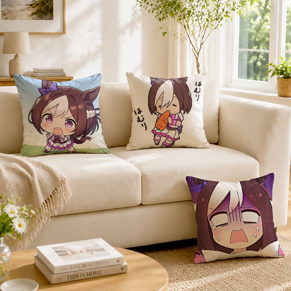 Home Textiles Week - S-Special Week ウマ娘 カスタム両面プリント正方形枕クッションカバー