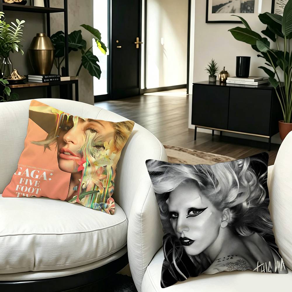 Home Textiles Là Gì - ホット L-Lady シンガー G-Gaga 枕アニメ枕ソファベッドヘッド枕カバークッションカバー 45x45