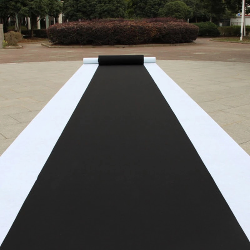 Home Textiles Exhibition - 展示ホール用ワイドブラックカーペット、使い捨て装飾、ロングカーペット、ショップ廊下、階段カーペット、イベントパーティー、1.5m