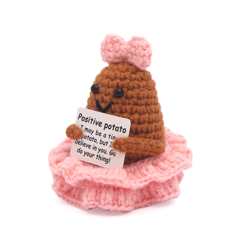 ポジティブなクロシェ編みポテトプリンセス人形、カード付きデス - Home Textiles Today のレビューと価格