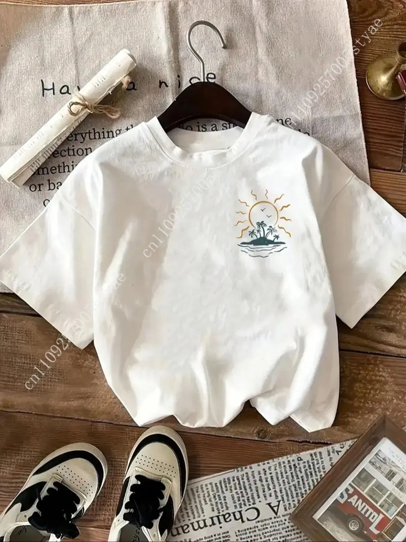 レディース ココナッツ ツリー & サン プリント ラウンド - Quilt Cotton Summer のレビューと価格