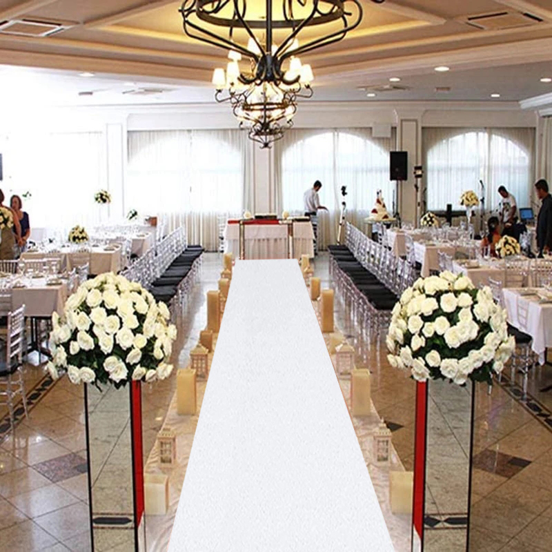 白い不織布カーペット結婚式の通路カーペット結婚式の展示会セレ - Home Textiles Exhibition のレビューと価格