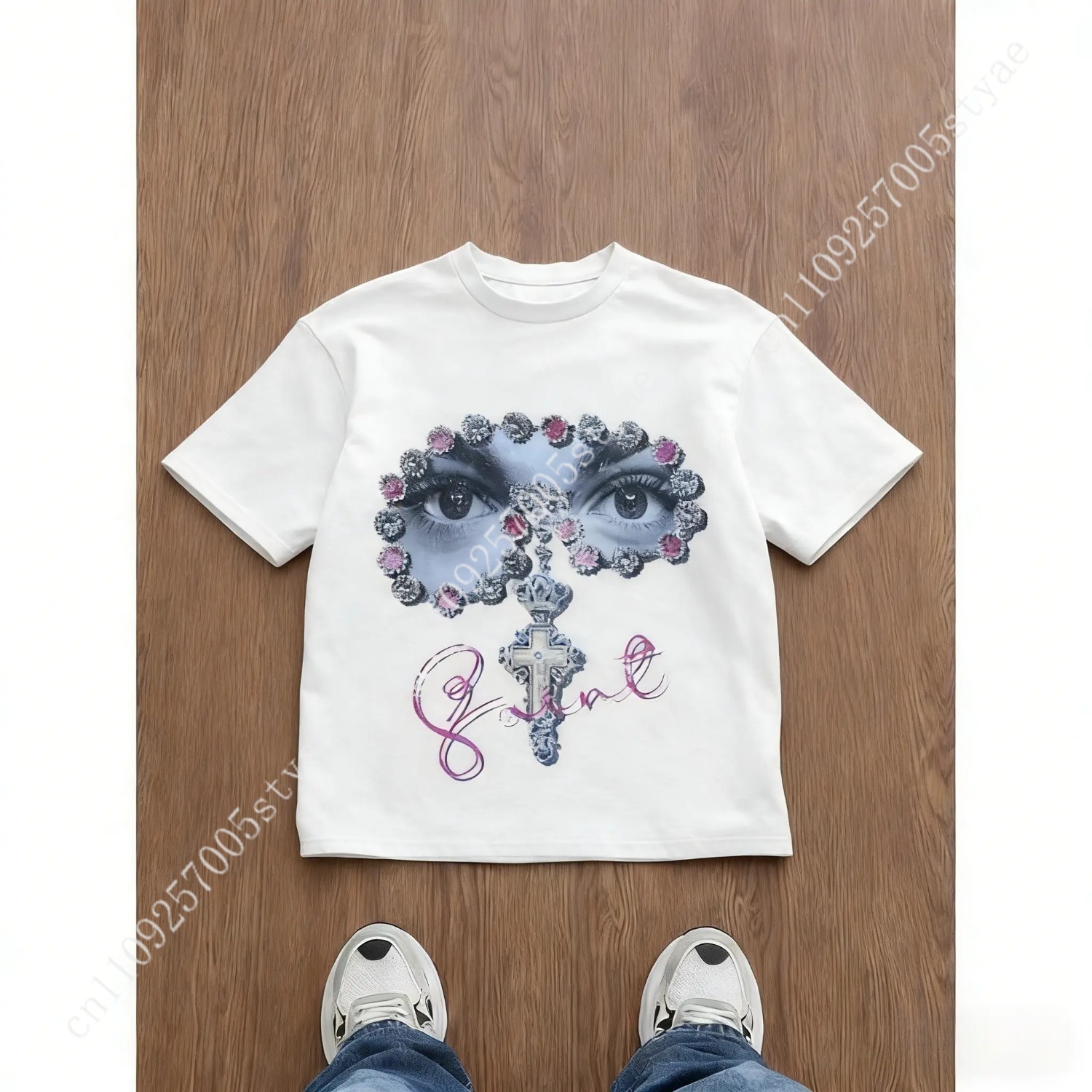 メンズ ルーズフィット グラフィックプリント Tシャツ、Y2 - Quilt Cotton Summer のレビューと価格