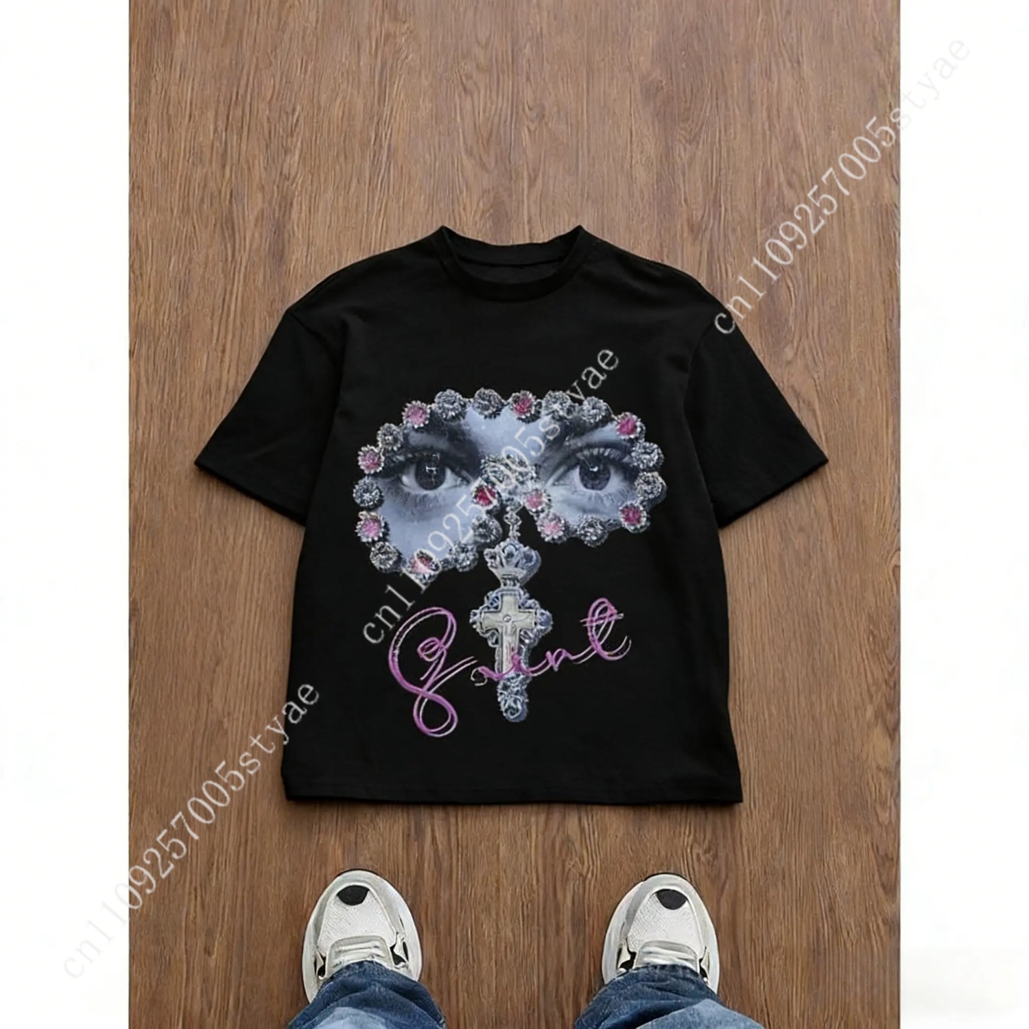 メンズ ルーズフィット グラフィックプリント Tシャツ、Y2 - Quilt Cotton Summer のレビューと価格
