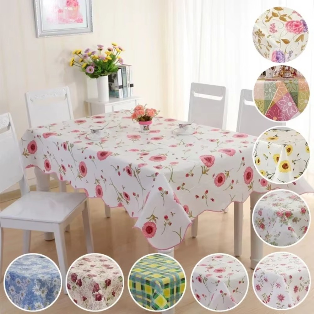 防水 PVC テーブルクロスホームコーヒーテーブルクロス耐油 - Home Textiles News のレビューと価格