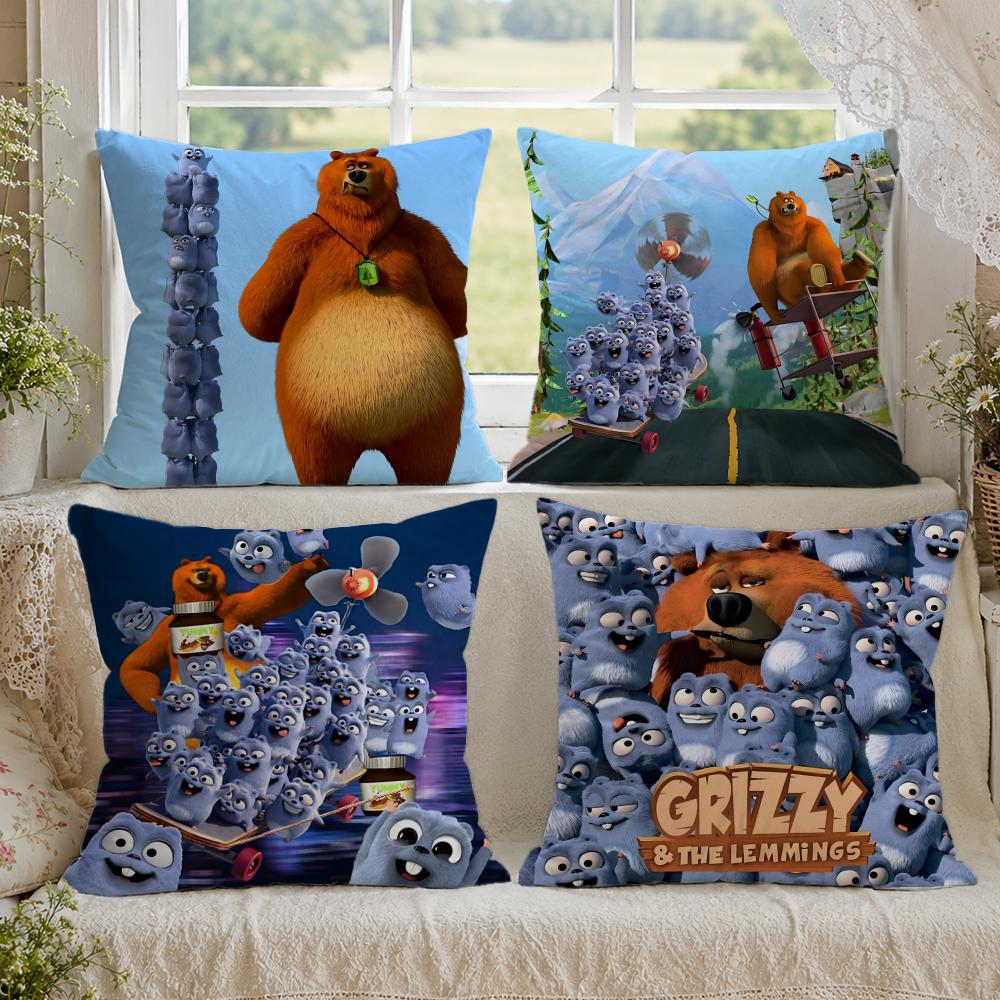 G-グリズリーとL-レミングス枕カバー プレミアムリネンクッ - Home Textiles Là Gì のレビューと価格